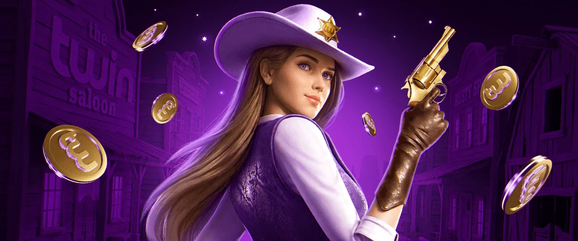 Twin Casino saloon themed promo artwork
